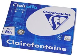 Clairefontaine 1910 °C  papier kopiowy Clair Alfa DIN A5, 80 G/M, 500 arkuszy, Bright White 1910
